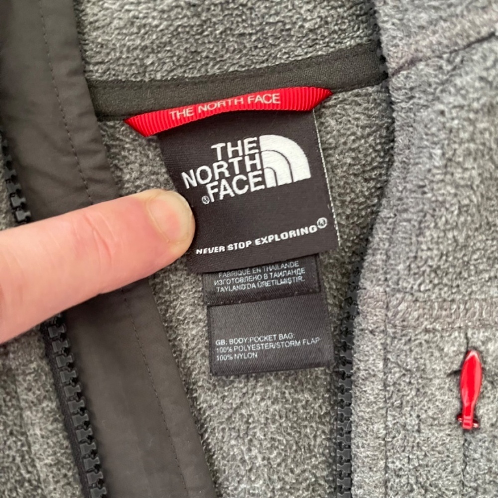 EUC - Men's The North Face Gray Full Zip Fleece Jacket Size Medium - Picture 4 of 11